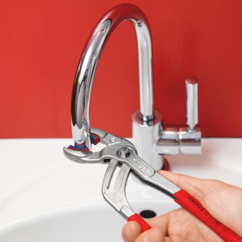 Knipex Siphon and Connector Pliers with Exchangeable Plastic Jaws Chrome-plated 250mm 81 13 250